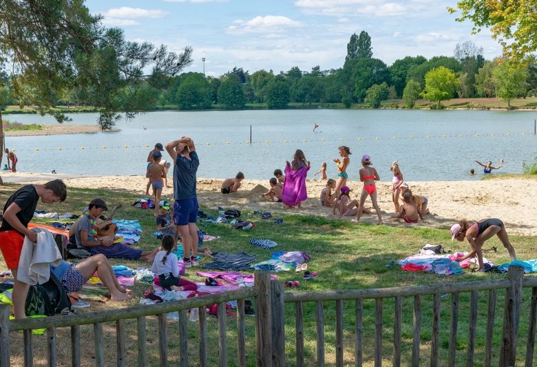 Baignade au lac de Belle-Isle