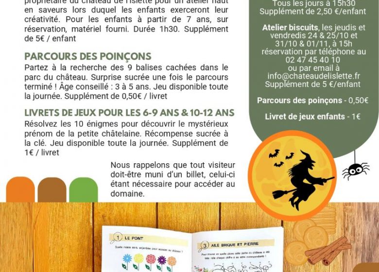 Animations d’automne au Château de l’Islette : Atelier biscuits d’Halloween